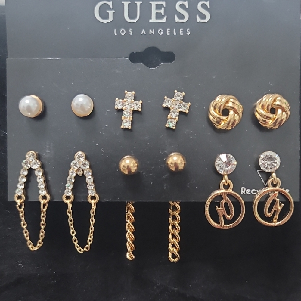Elegant GUESS Los Angeles 9-Pair Earring Set - Picture 3 of 6